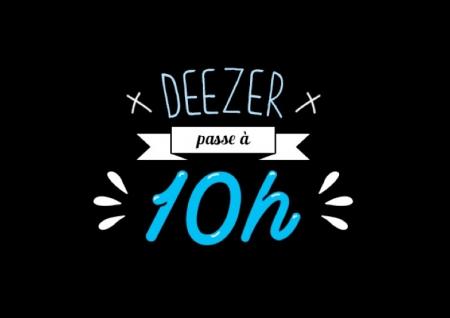 Deezer passe à 10h d’écoute gratuite !