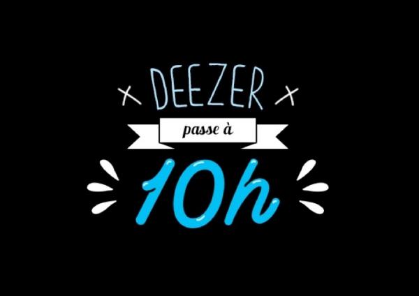 Deezer passe à 10h d&rsquo;écoute gratuite !
