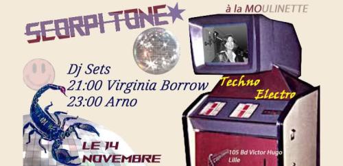 Dj sets « Scorpitone » – Virginia Borrow + Arno
