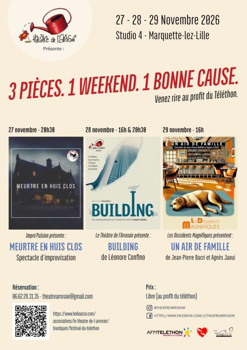 3 pièces, 1 week-end, 1 bonne cause !