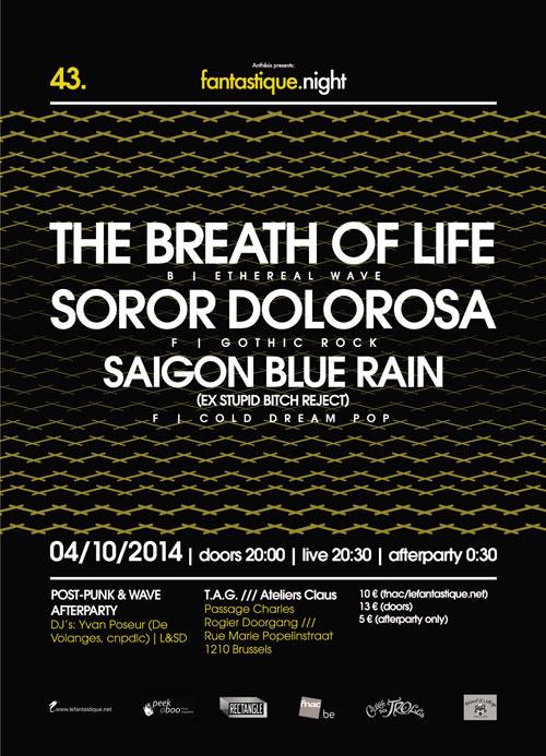 The Breath of Life + Soror Dolorosa + Saigon Blue Rain + afterparty