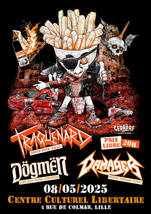 TRAQUENARD + DÖGMËN + Damager en concert