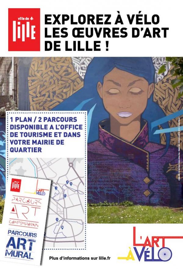 Découvrez l&rsquo;art contemporain et mural de Lille à vélo !