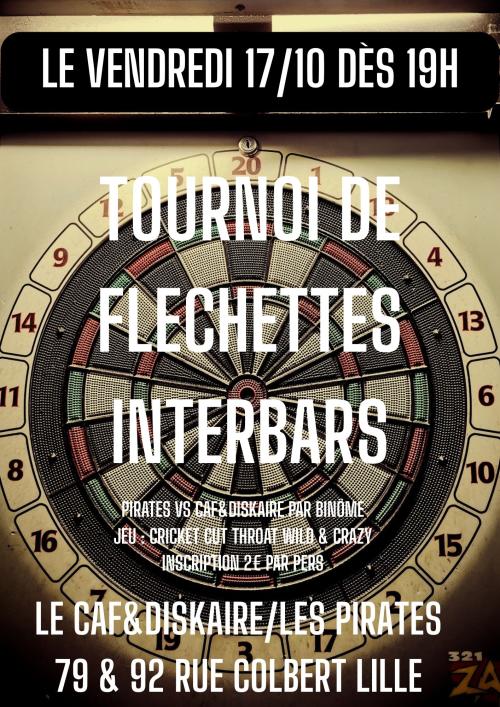 Tournoi interbars de fléchettes Pirates vs Caf&diskaire