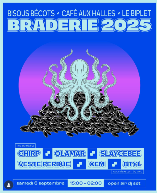 Braderie Open Air avec Bisous Bécots et Café aux Halles