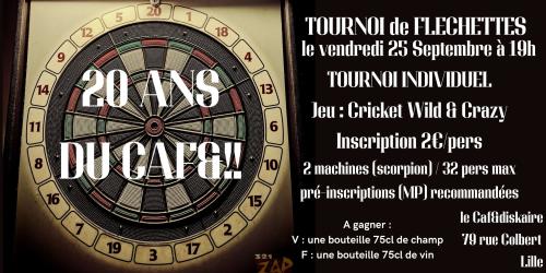 Tournoi de fléchettes wild and crazy en individuel