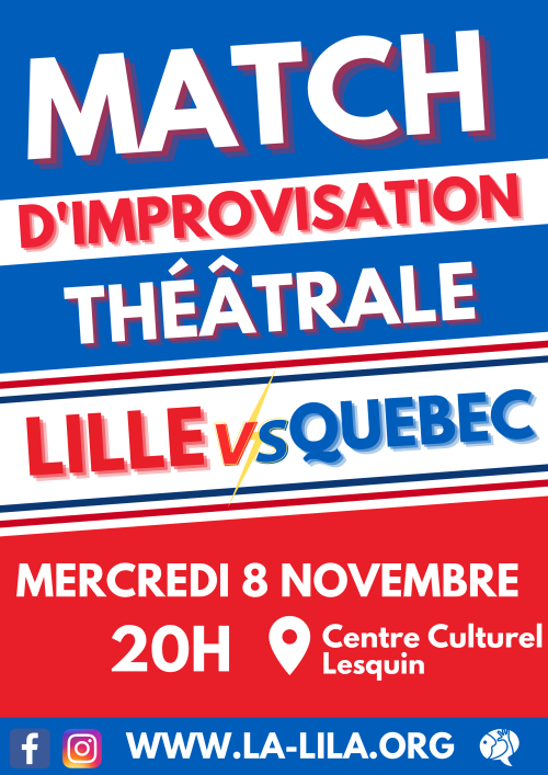 Match d’impro : LILA (Lille) vs LNI (Québec)
