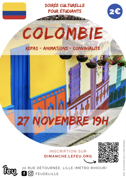 Colombie : soirée culturelle pour les étudiants au FEU !