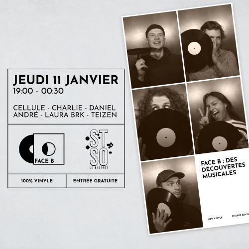 Face B : Vinyl Only ! avec Cellule + Charlie + Daniel André + Laura BRK + Teizen