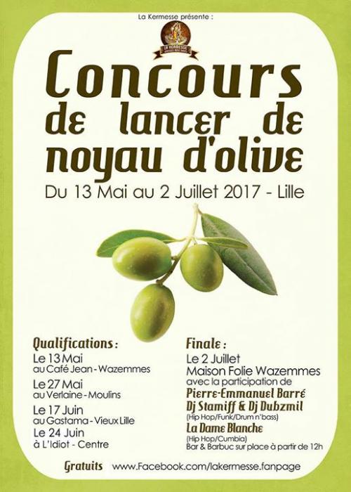 Soirée de qualif’ #2 Concours de lancer de noyau d’olive