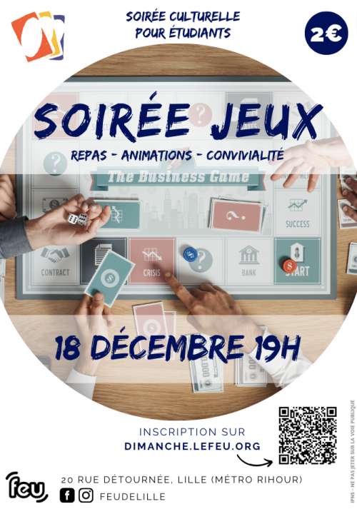 Soirée jeux pour les étudiants au FEU