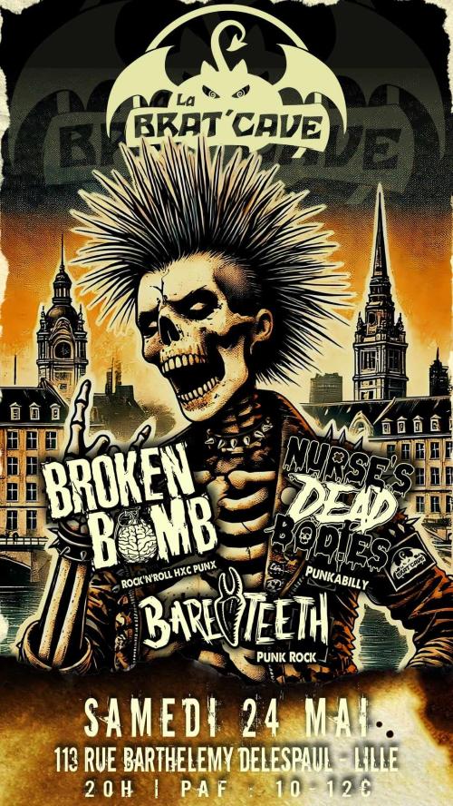 Broken Bomb + Nurse’s Dead Bodies + Bare Teeth
