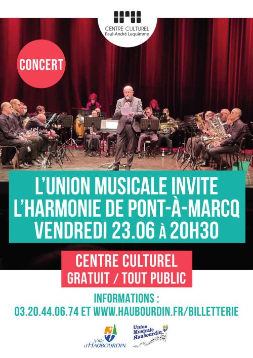 L’Union Musicale invite l’Harmonie de Pont-à-Marcq