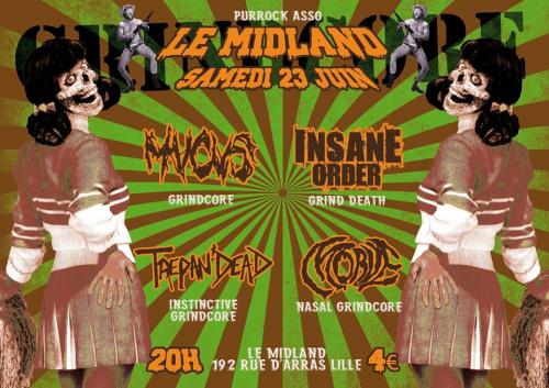 Mucus + Insane Order + Trepan’dead + Morve en concert au Midland