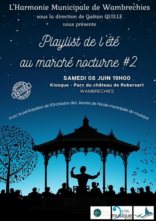 Concert en plein air au marché nocturne de Wambrechies