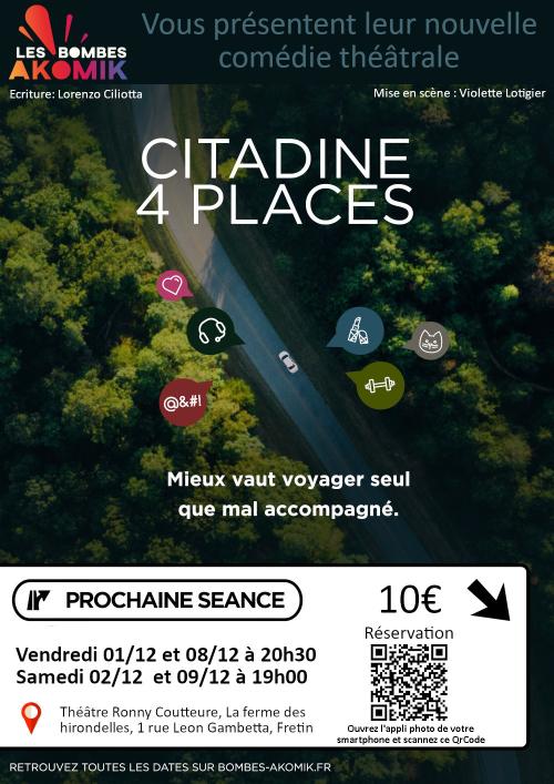 Citadine 4 places, la pièce de théâtre