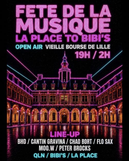 La Fête de la musique en open air à la Vielle Bourse avec Bibi’s Café et La Place