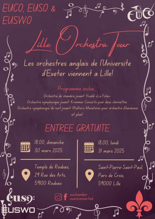 Lille Orchestra Tour : d’Exeter à Lille