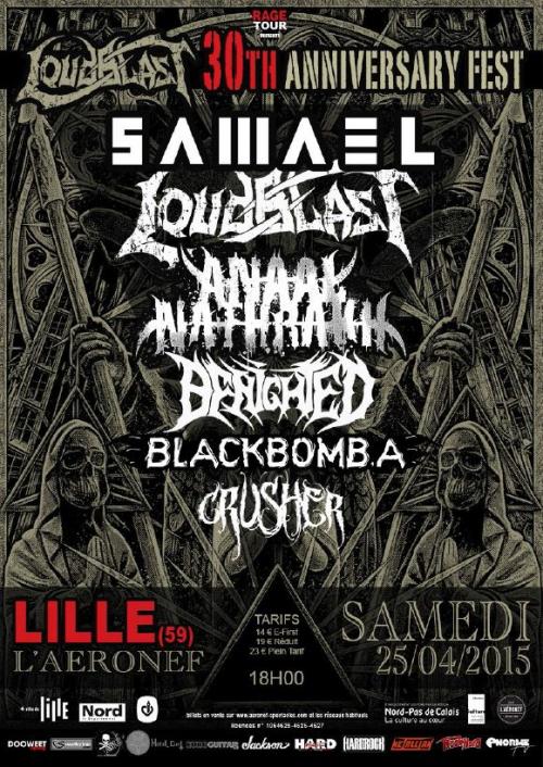 Samael + Loudblast + Anaal Nathrakh + Benighted + Black Bomb A + Crusher