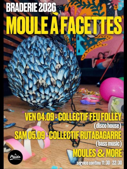 Moules à facettes à la Pépite pour la Braderie