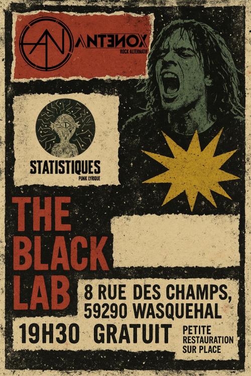 STATISTIQUES + ANTENOX en concert au Black Lab